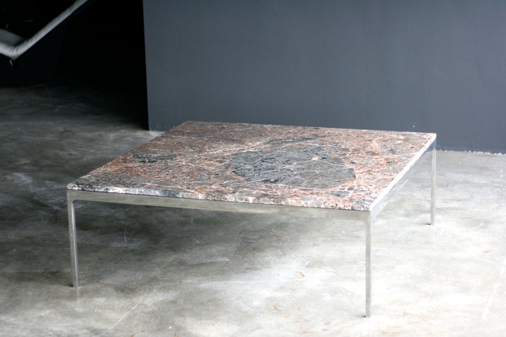 Large Coffee Table By Nicos Zographos With Amazing Stone Top 2