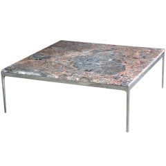 Retro Large Coffee Table By Nicos Zographos With Amazing Stone Top