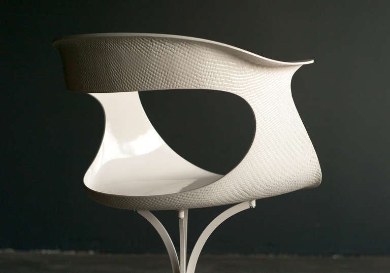 Lotus chair designed in 1958 by Erwine & Estelle Laverne. In Excellent Condition In Dronten, NL