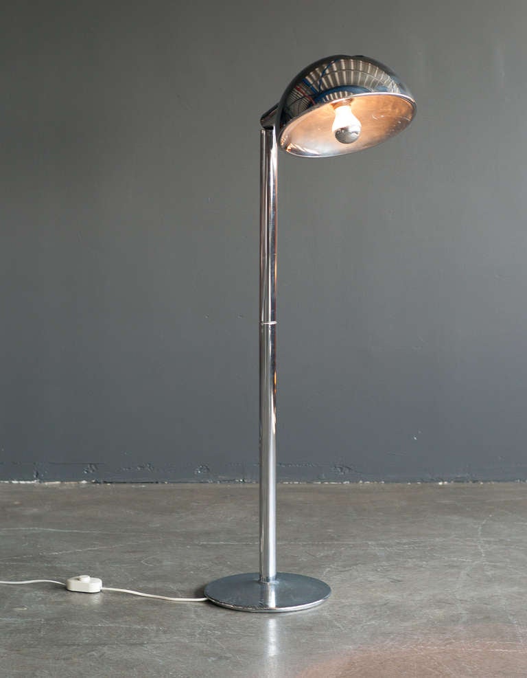Rare 1970's Chrome Playmaker Floor Lamp In Fair Condition In Dronten, NL