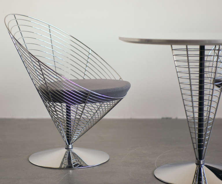 20th Century Panton Cone chairs and table, model V-8800/V-8820