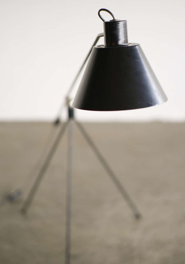Steel Magneto Tripod Floor Lamp Designed By H. Fillekes For Artiforte.