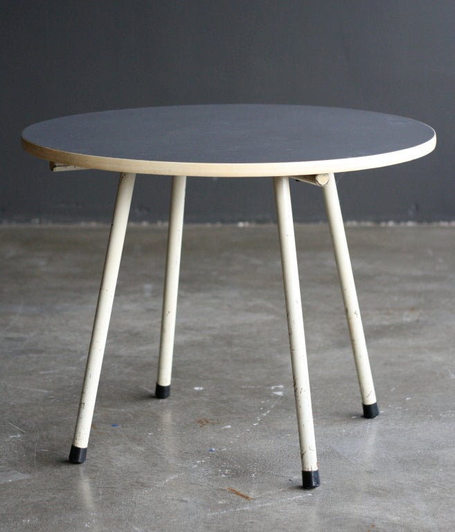 Enameled Dutch Design 1950s Side Table