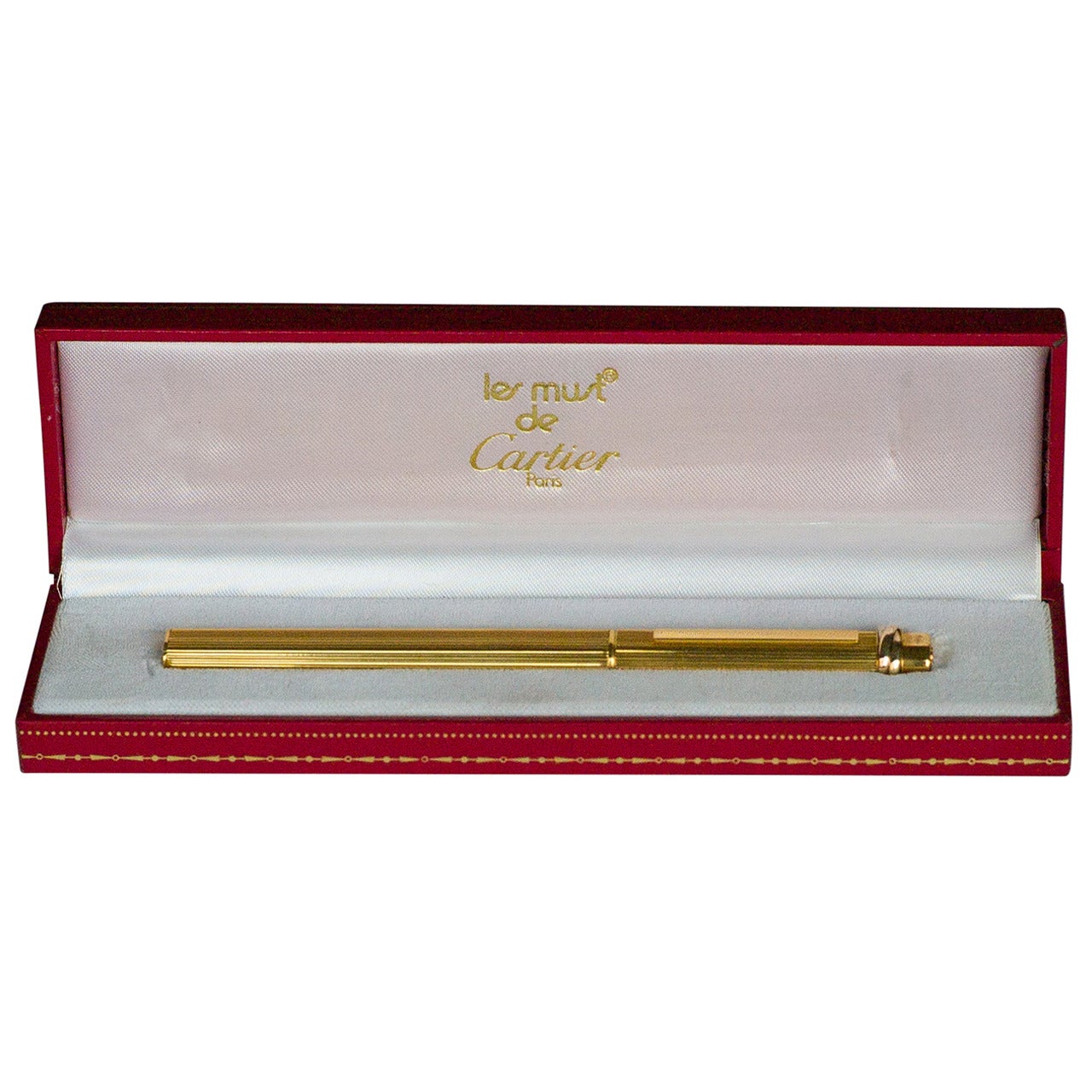 Stylish 1970s Cartier Gold Plate Ballpoint Pen