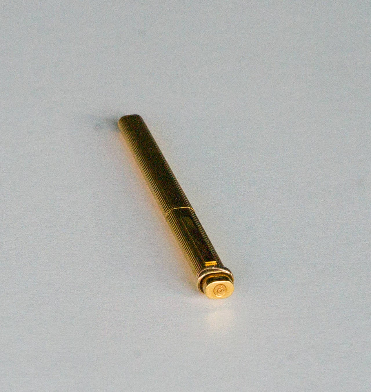 French Stylish 1970s Cartier Gold Plate Ballpoint Pen