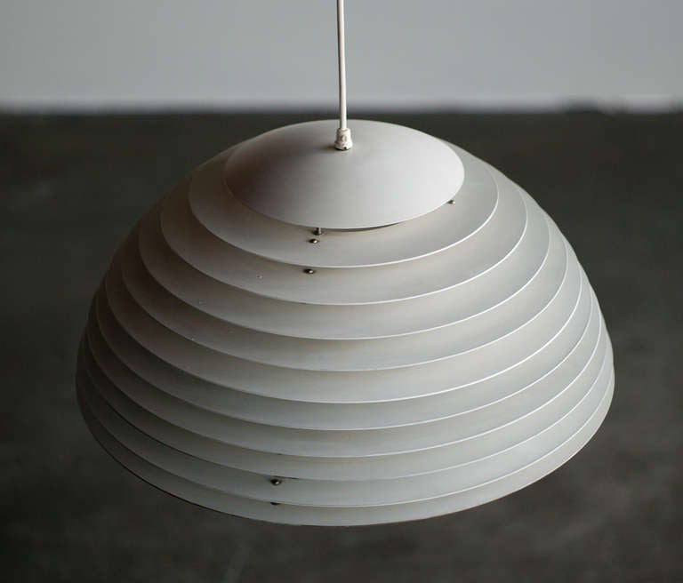 Aluminum Pendant lamp Hekla, designed in 1965 by Jon Olafsson for Fog & Morup, Denmark.