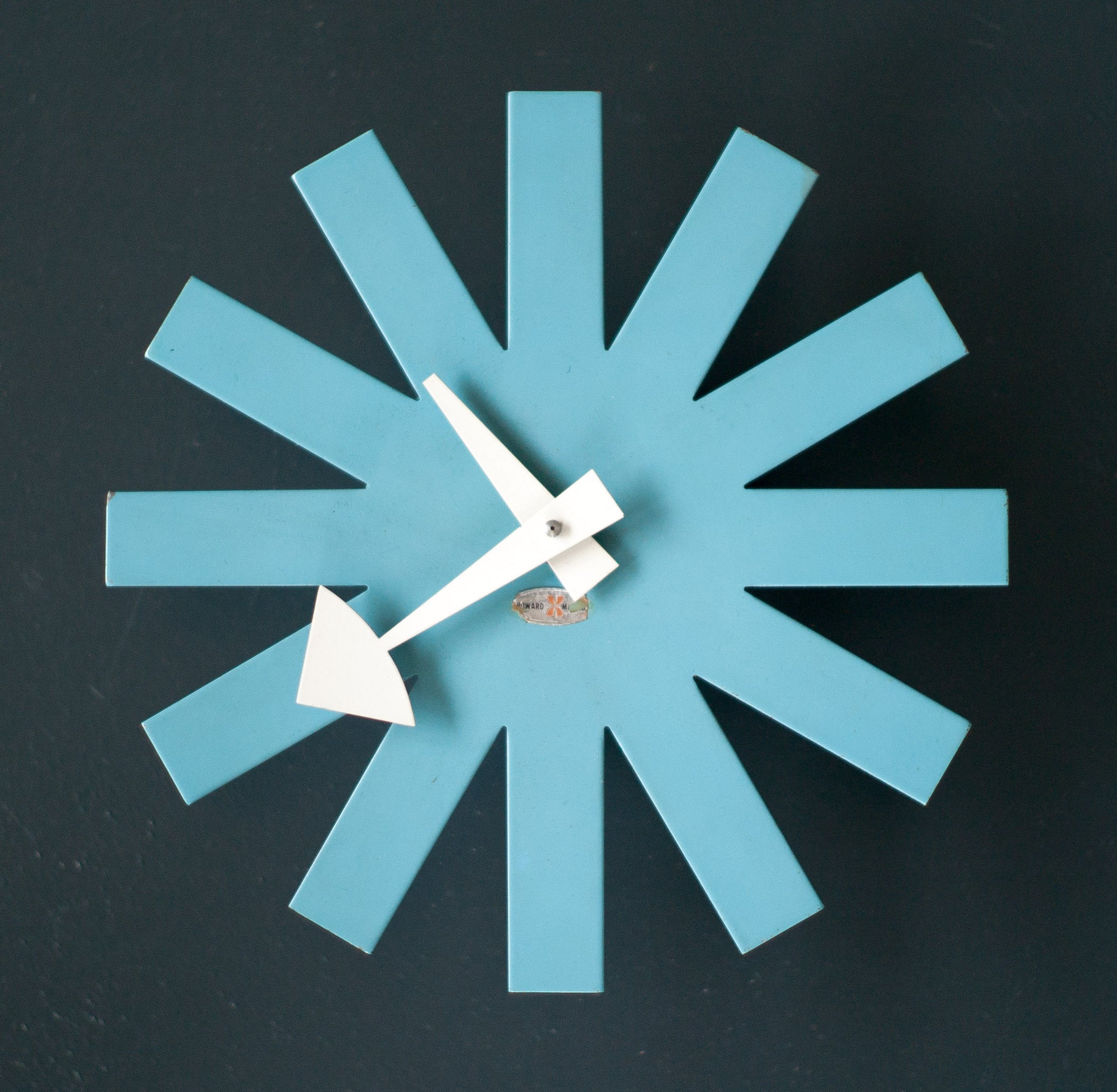 Blue Asterisk Clock designed in 1953 by George Nelson for Howard Miller.