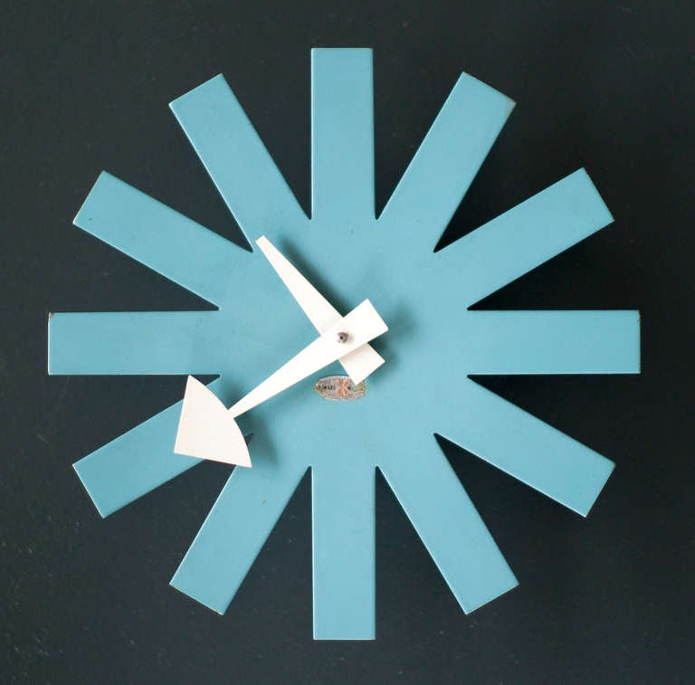 American Blue Asterisk Clock designed in 1953 by George Nelson for Howard Miller.