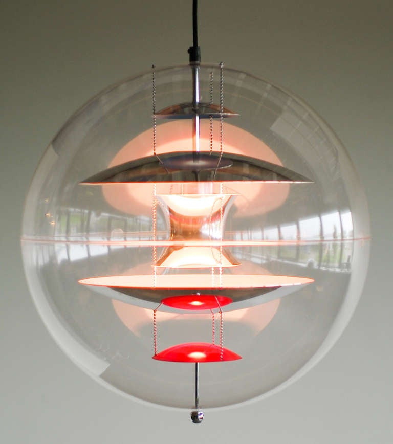 Verner Panton Globe Chandelier In Excellent Condition In Dronten, NL