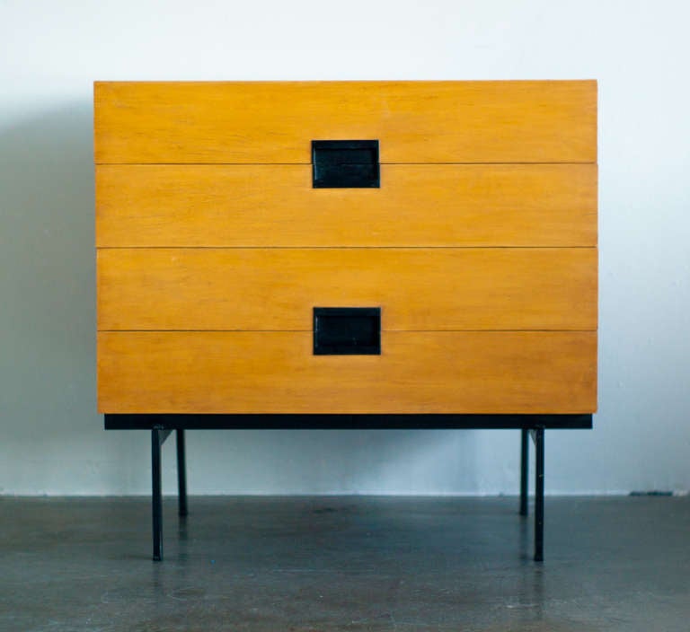 Rare birch DU Series 4 drawer dresser, designed by Cees Braakman for Pastoe 1