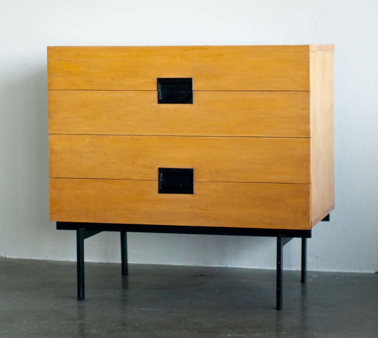 Birch Rare birch DU Series 4 drawer dresser, designed by Cees Braakman for Pastoe