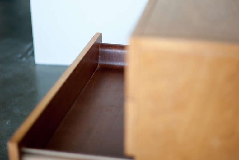 Dutch Rare birch DU Series 4 drawer dresser, designed by Cees Braakman for Pastoe