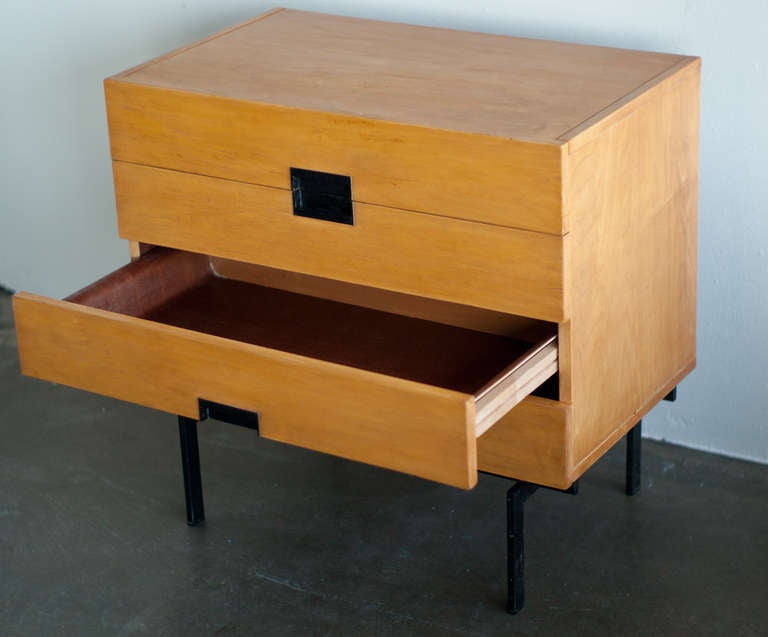 Mid-Century Modern Rare birch DU Series 4 drawer dresser, designed by Cees Braakman for Pastoe