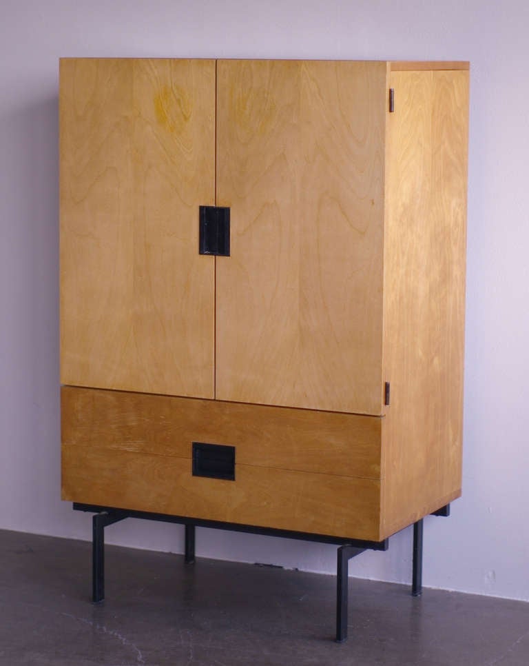 Mid-Century Modern Cees Braakman for Pastoe Japanese Series Cabinet over Drawers in Rare Birch
