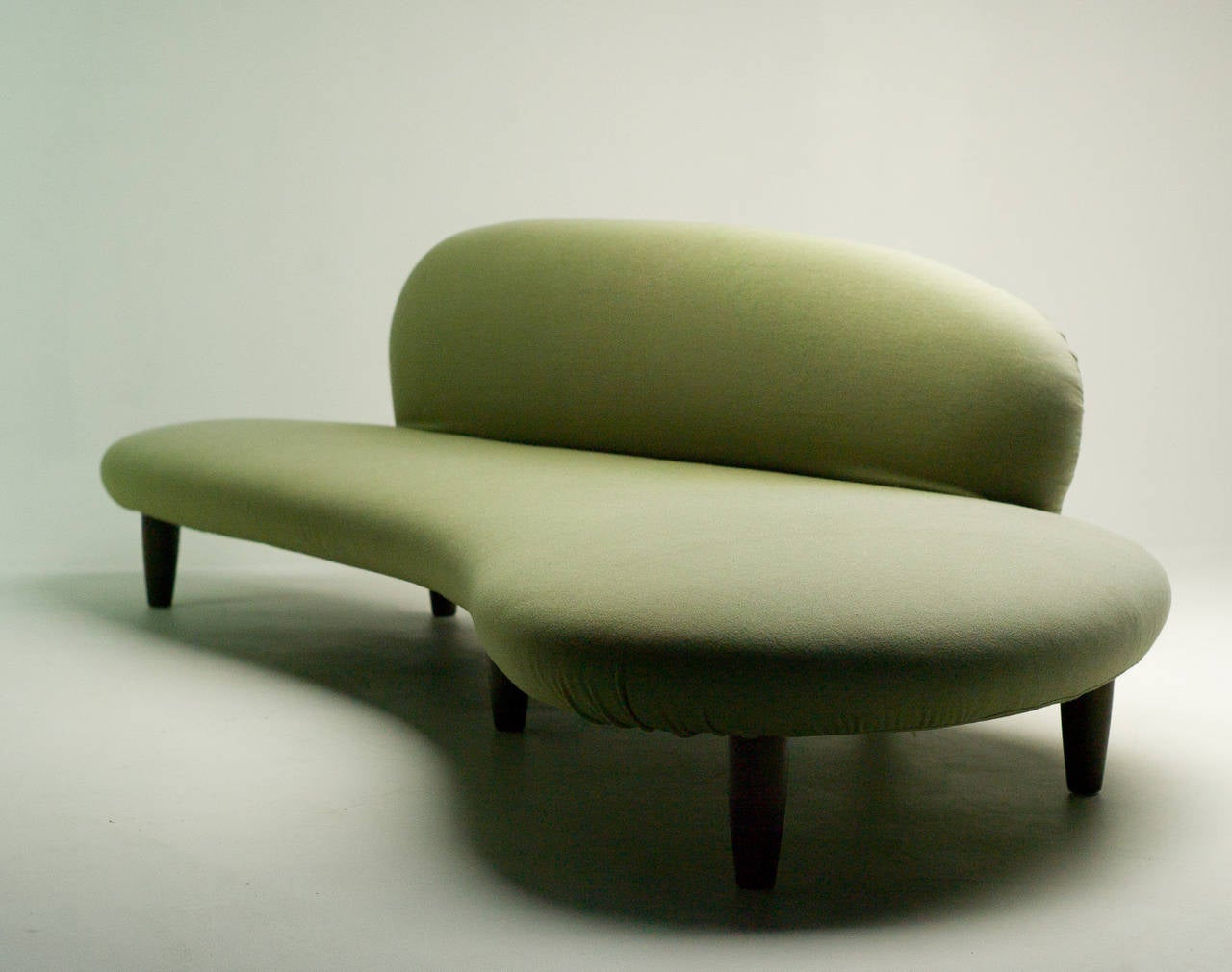 Japanese Freeform Sofa in Green Wool by Isamu Noguchi for Vitra