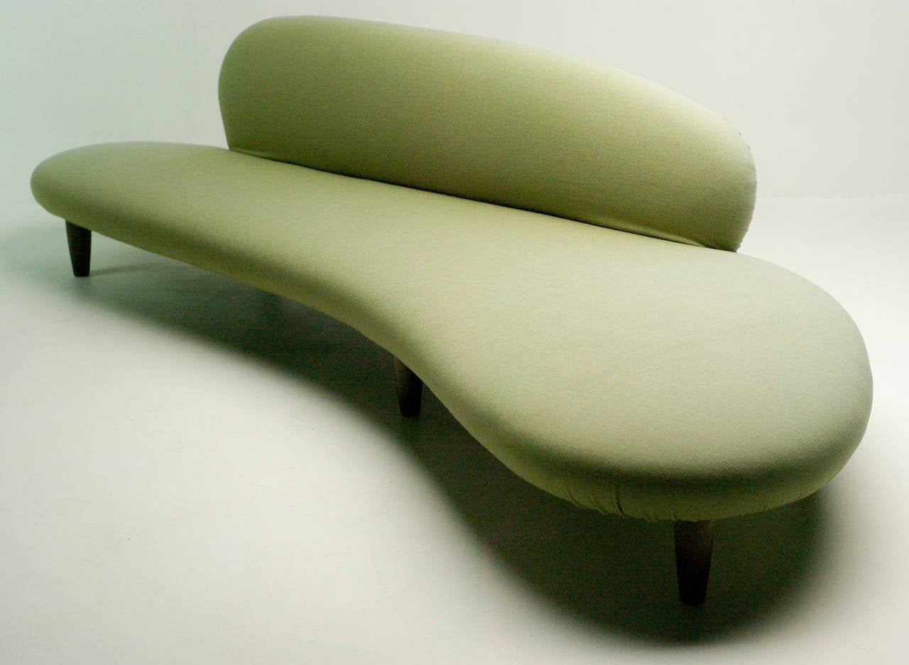 Freeform Sofa in Green Wool by Isamu Noguchi for Vitra In Good Condition In Dronten, NL