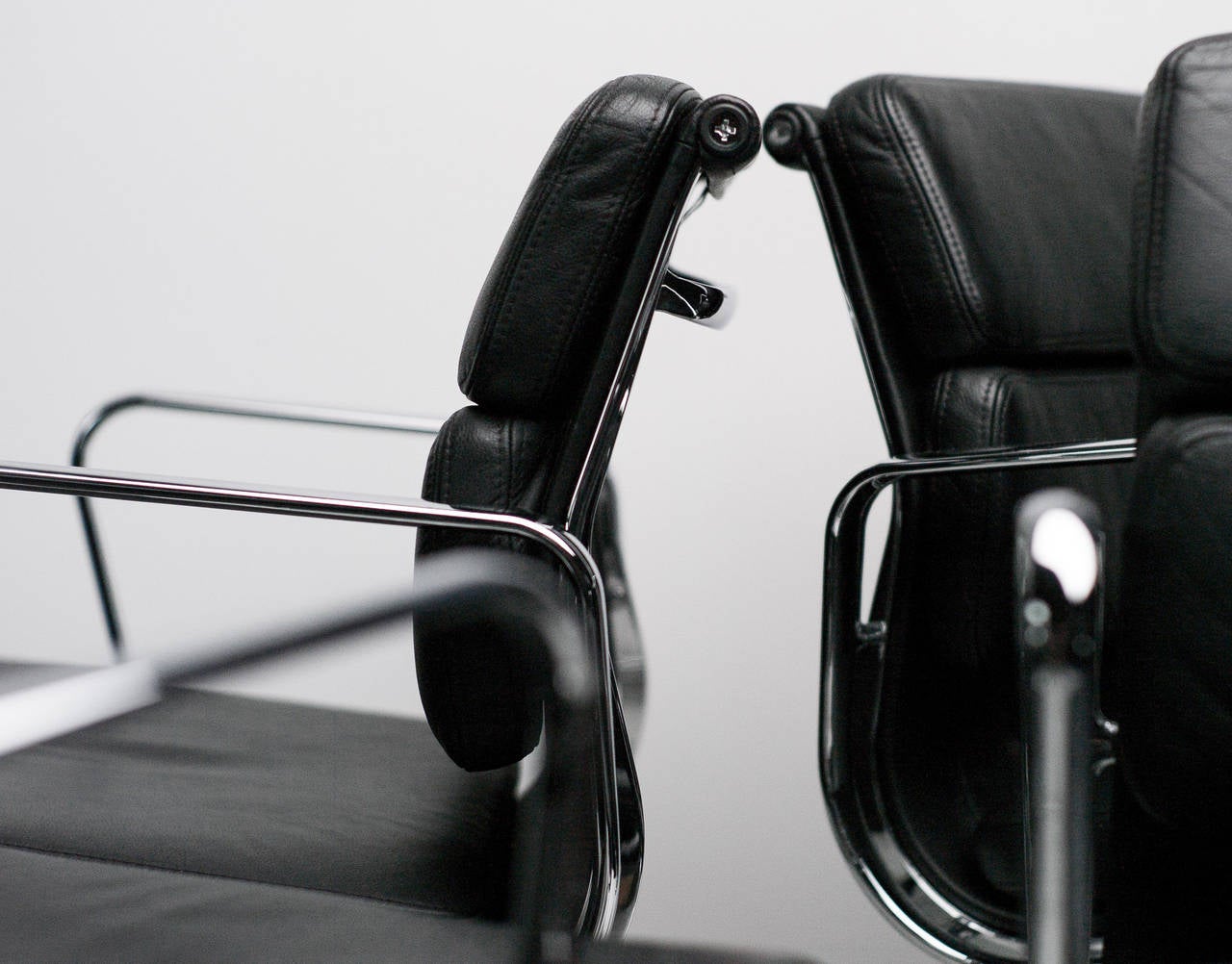 Set of Charles and Ray Eames Soft Pad Boardroom Chairs by Vitra For