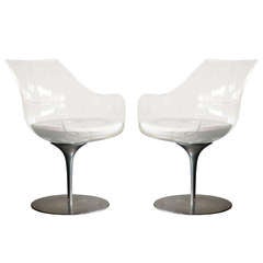 Champagne Dining Chairs Designed In 1957 By Erwin & Estelle Laverne.
