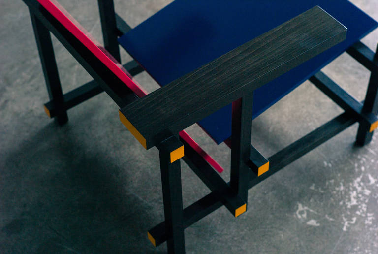 20th Century Red Blue Chair by Gerrit Rietveld