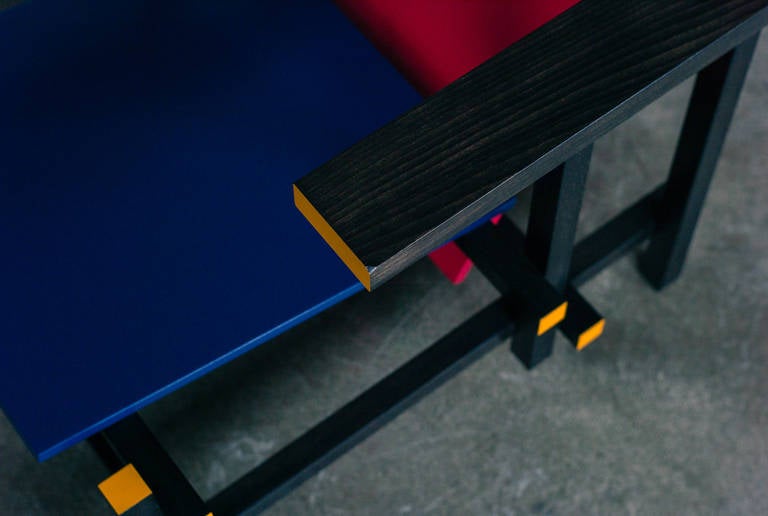 Plywood Red Blue Chair by Gerrit Rietveld