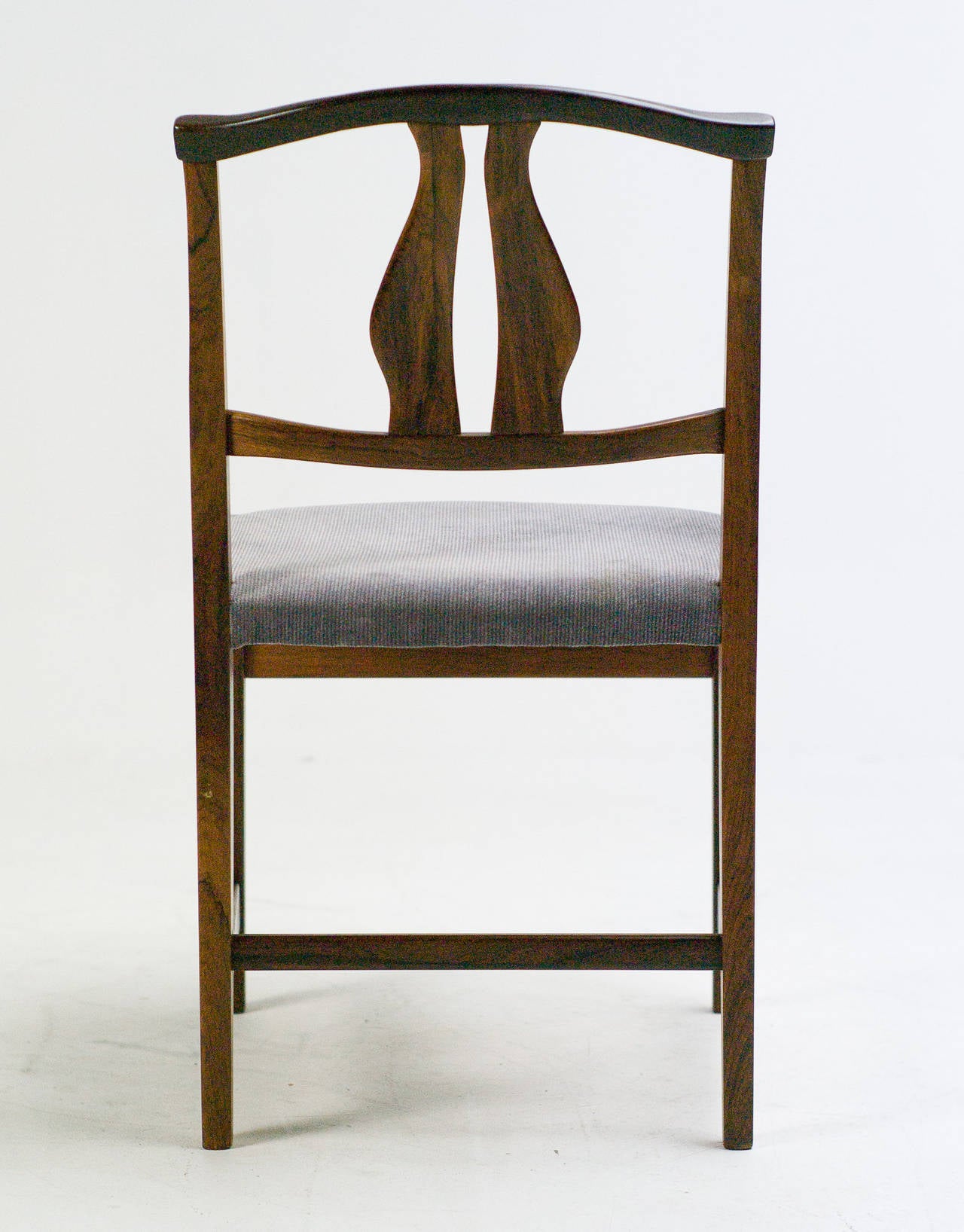 Set of Six Rosewood Vidar Dining Chairs by Carl Malmsten In Excellent Condition In Dronten, NL