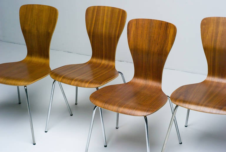 Matching Set of Four Rare Nikke Chairs, Designed in 1958 by Tapio Wirkkala 3