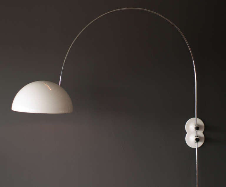 Unusual Model no. 1159 Coupe wall Lamp by Joe Colombo for O-Luce