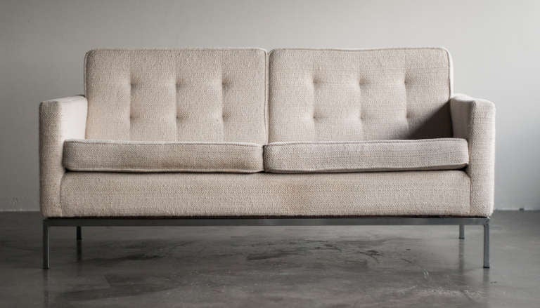 Chrome Classic Florence Knoll 2-seater sofa