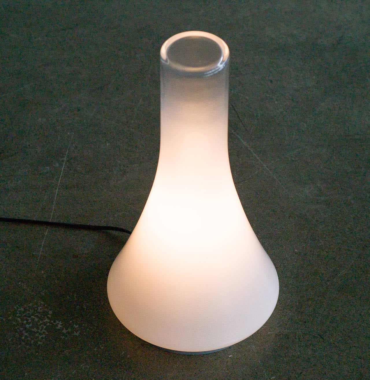 Late 20th Century Angelo Mangiarotti Murano Glass Table Lamp