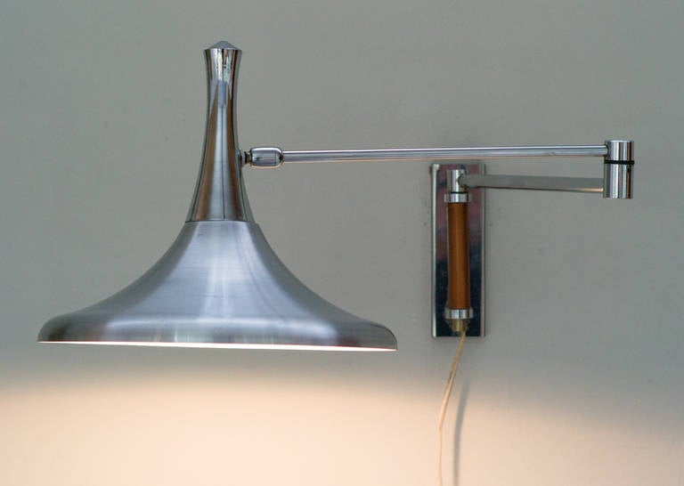 Dutch Philips Swing Arm Wall Lamp by Louis Kalff
