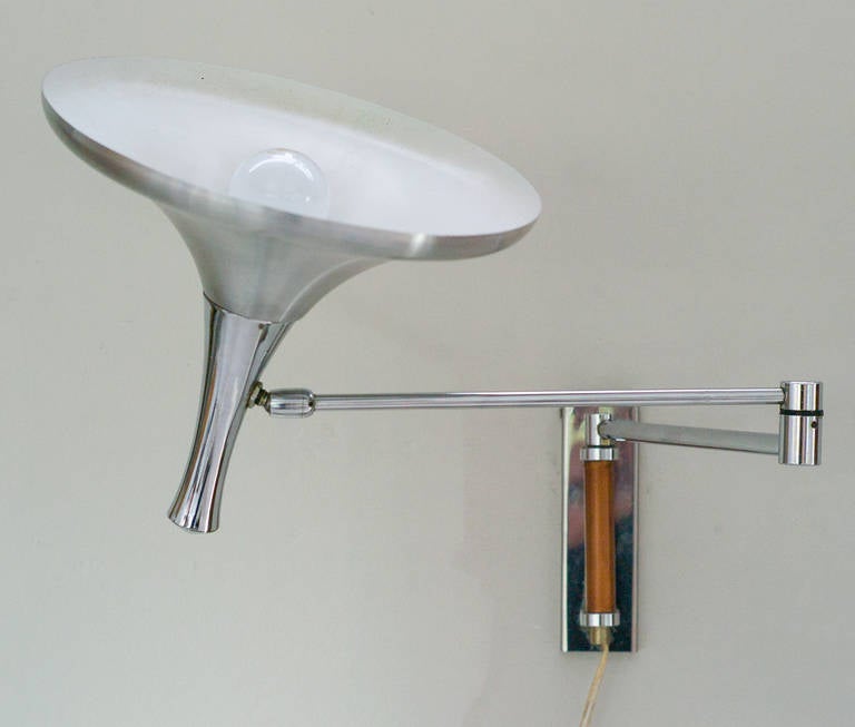 Mid-20th Century Philips Swing Arm Wall Lamp by Louis Kalff