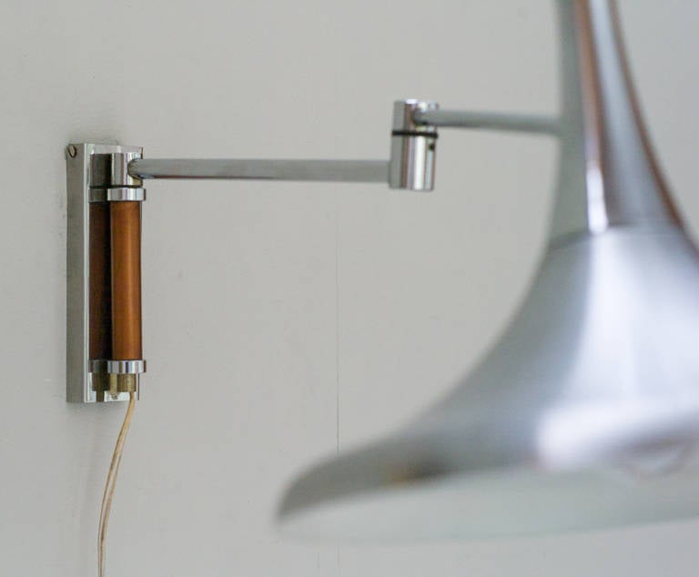 Philips Swing Arm Wall Lamp by Louis Kalff In Good Condition In Dronten, NL