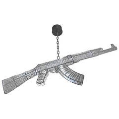 Huge "Kalashnikov, 2007" Crystal Chandelier by Hans van Bentem