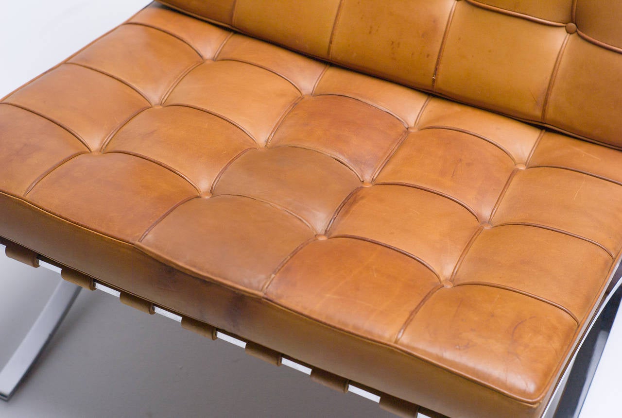 Barcelona Chairs in Saddle leather by Mies van der Rohe for Knoll International 2