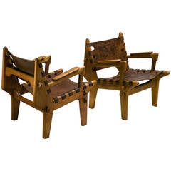 Pair of Ecuadorian Lounge Chairs by Angel Pazmino