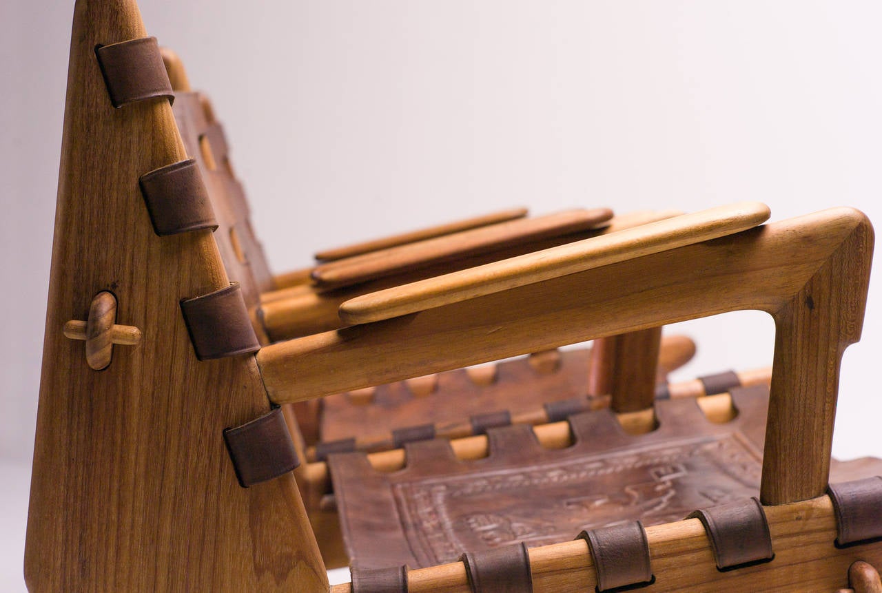 Late 20th Century Pair of Ecuadorian Lounge Chairs by Angel Pazmino