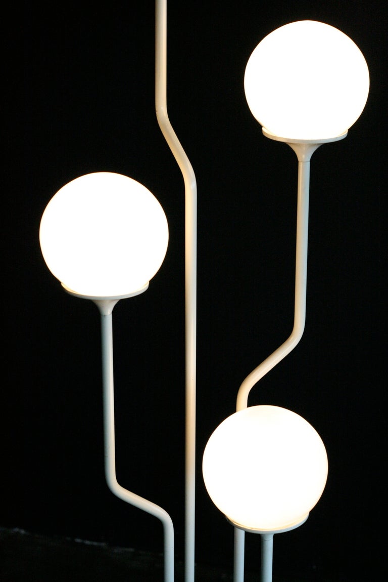 Italian Reggiani Floor Lamp in White