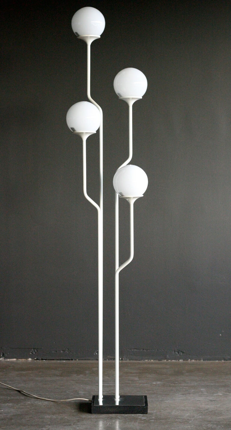 Glass Reggiani Floor Lamp in White