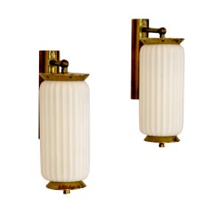 Angelo Lelli for Arredoluce Wall Lamps