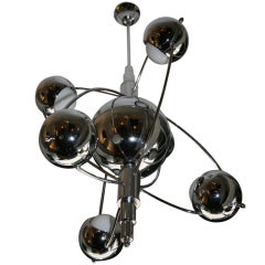 Rare Italian chromed orbit/space chandelier