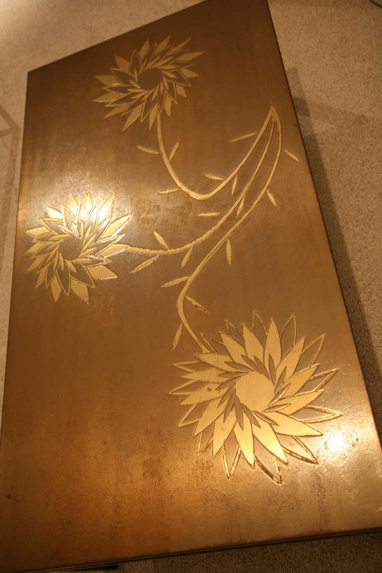 Belgian Glamorous coffeetable , signed Willy Daro For Sale