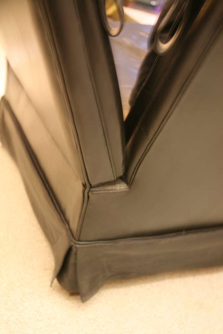French Black Leather Sofa Jansen 3