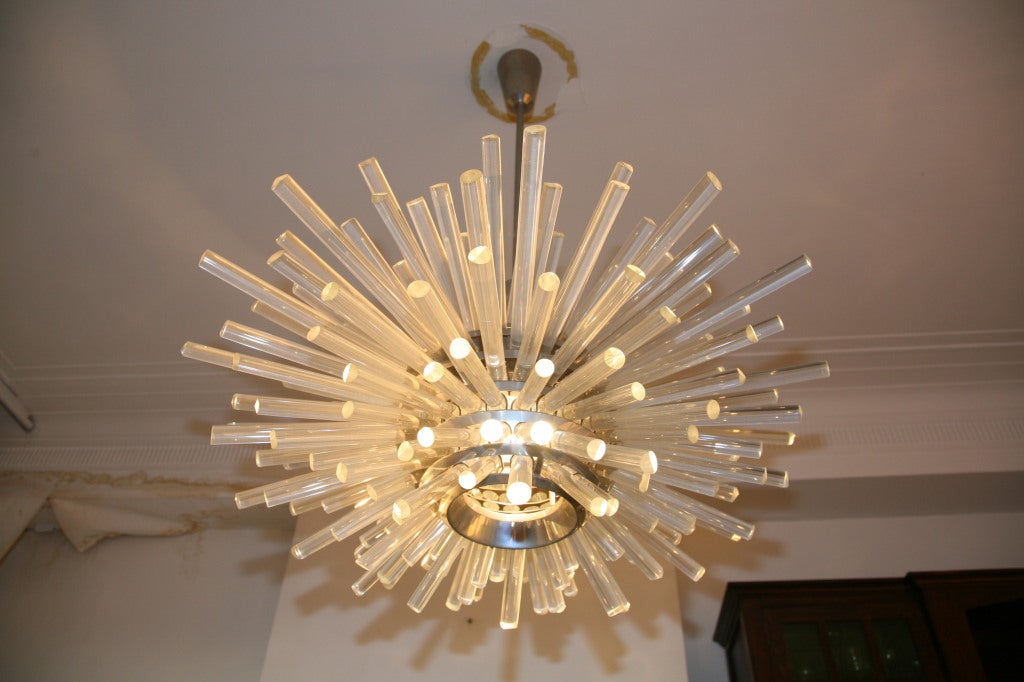 Mid-20th Century Bakalowits Crystal Sputnik Chandelier For Sale