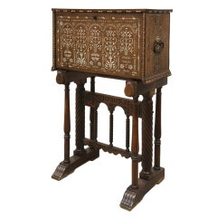 Antique Spanish Mudejar Escritorio / Vargueno On Stand