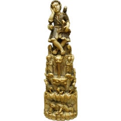 Antique Goa Ivory Statue "the Good Shepherd"