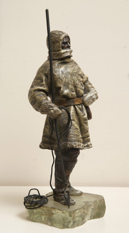 Cold painted Vienna bronze Polar Explorer