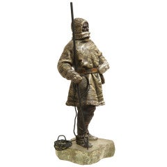 Cold painted Vienna bronze Polar Explorer