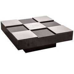 Vintage Coffee Table Designed in Style of Willy Rizzo