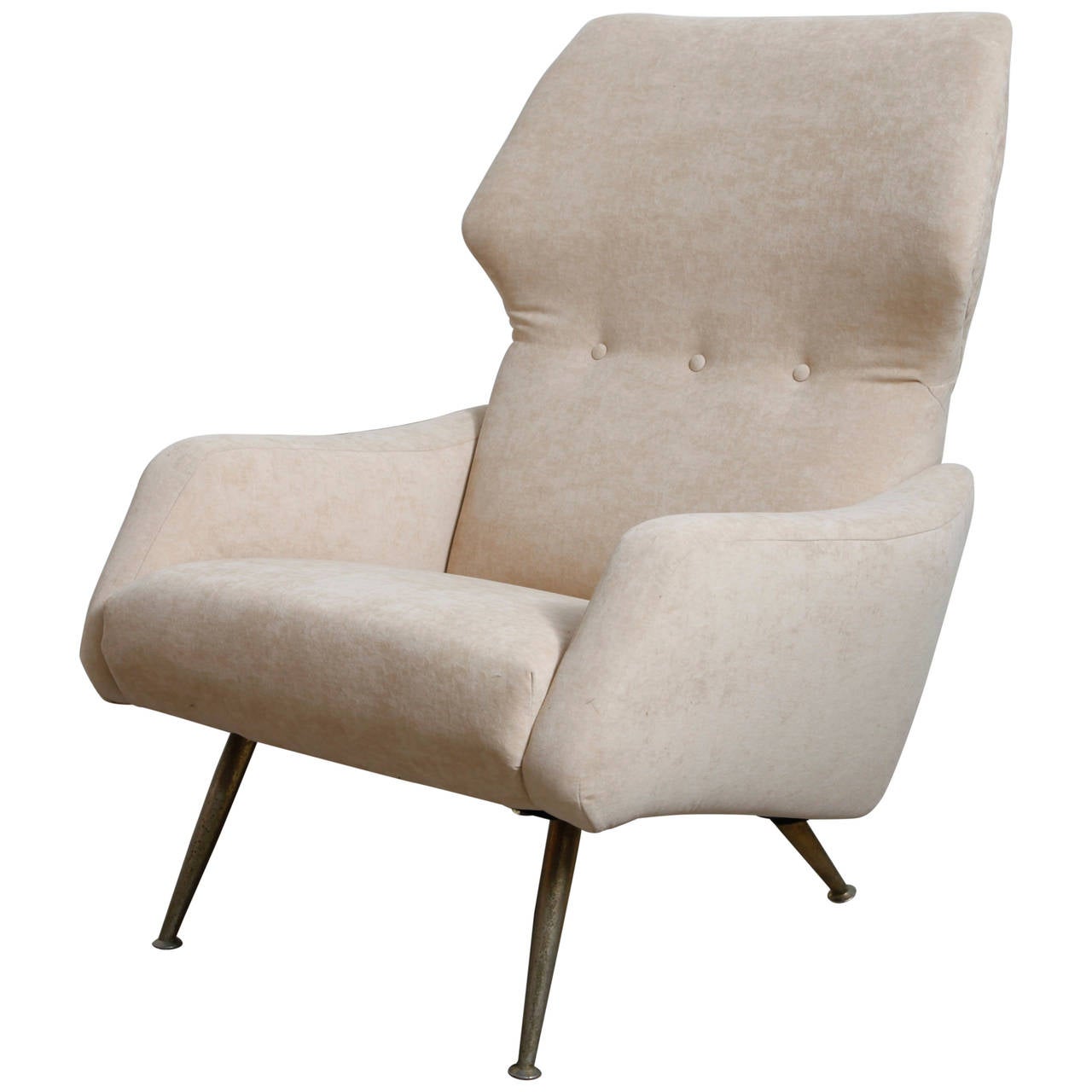 Italian Wingback Easy Chair,1950's For Sale at 1stdibs