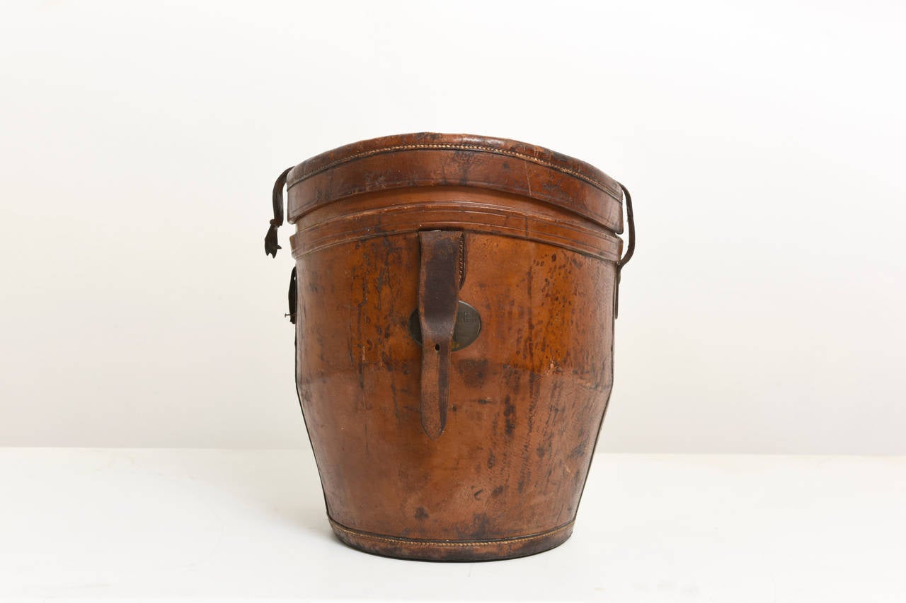 Victorian Leather Hat Box, 19th Century at 1stdibs